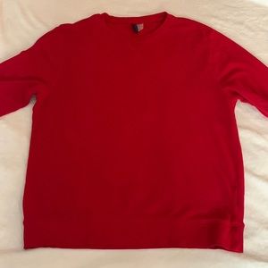 Red sweater fleece style long sleeve top